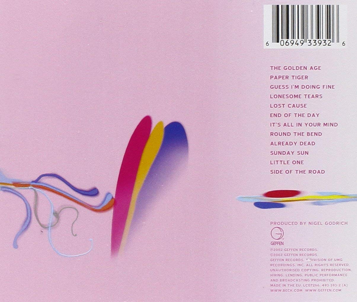 Back cover Sea Change Beck album review