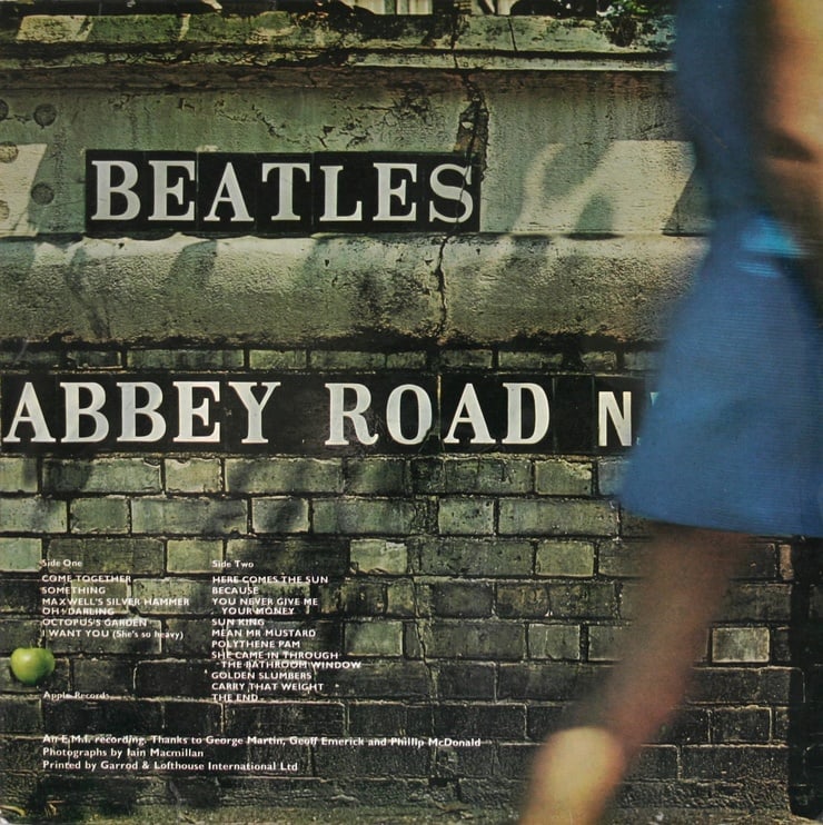 The Beatles Abbey Road back cover.