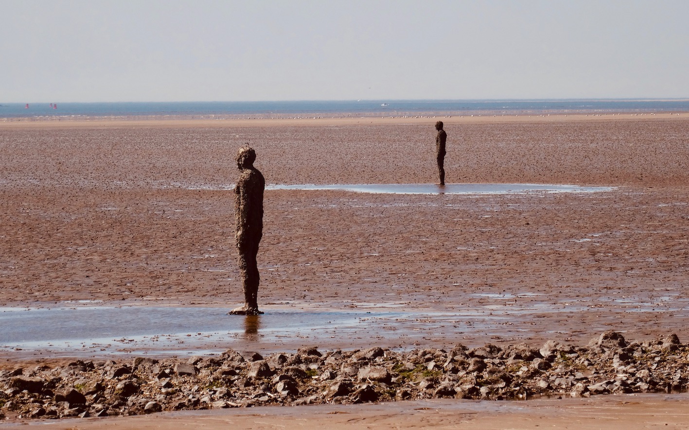 Antony Gormley's Statues in the Sand Crosby Beach Liverpool.