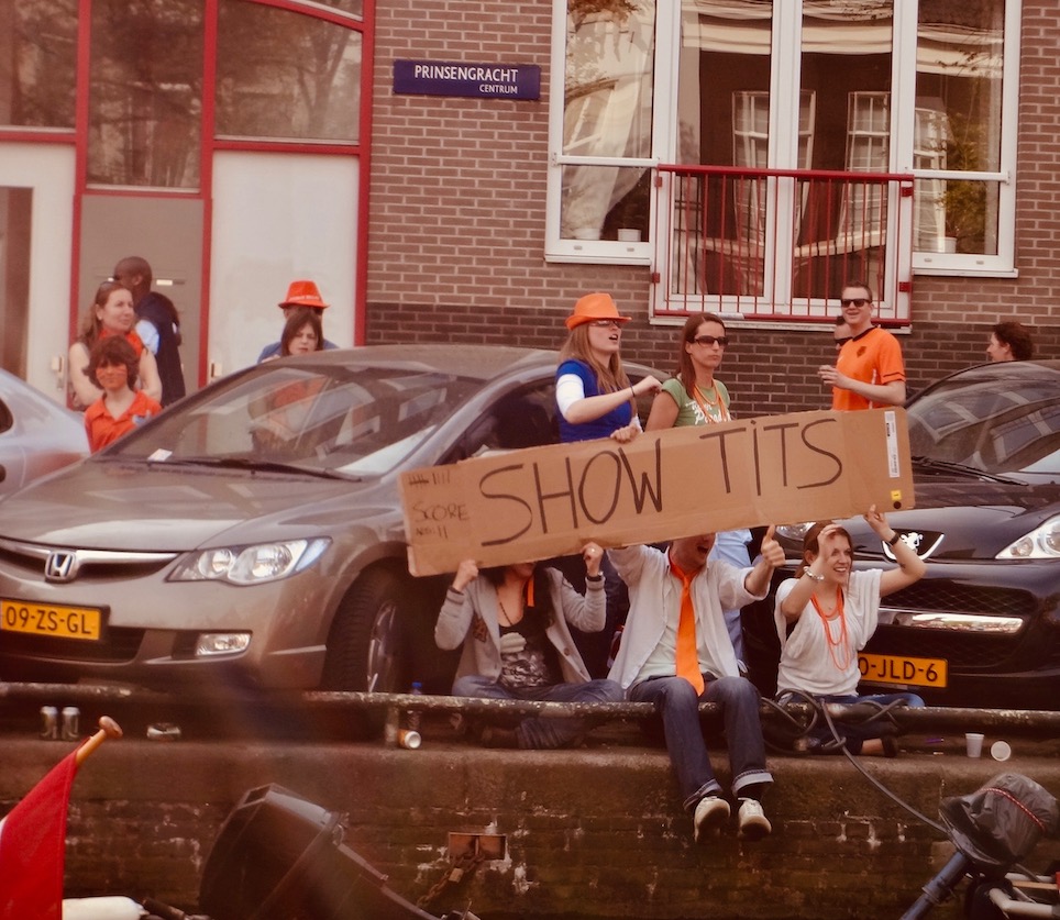Show Tits Queen's Day Amsterdam.