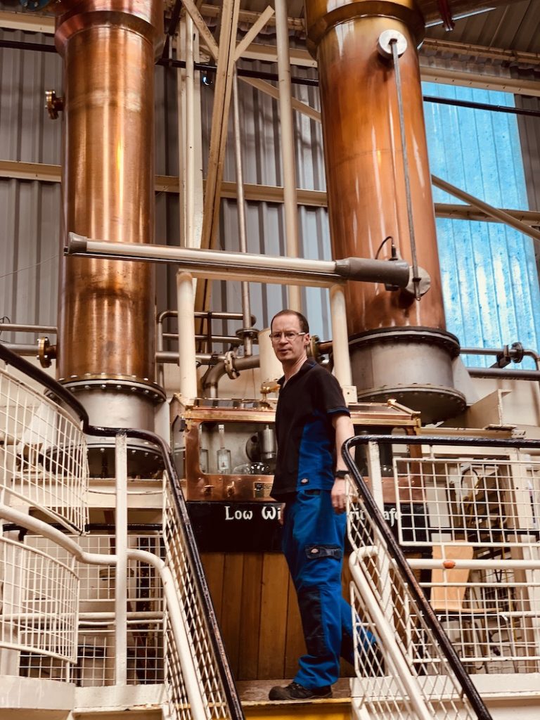 Pot stills Ben Nevis Distillery.