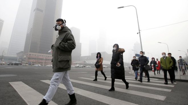 Smoggy day Beijing.