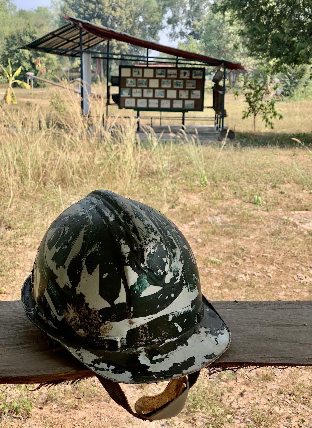 Random helmet War Remnant Museum Siem Reap.