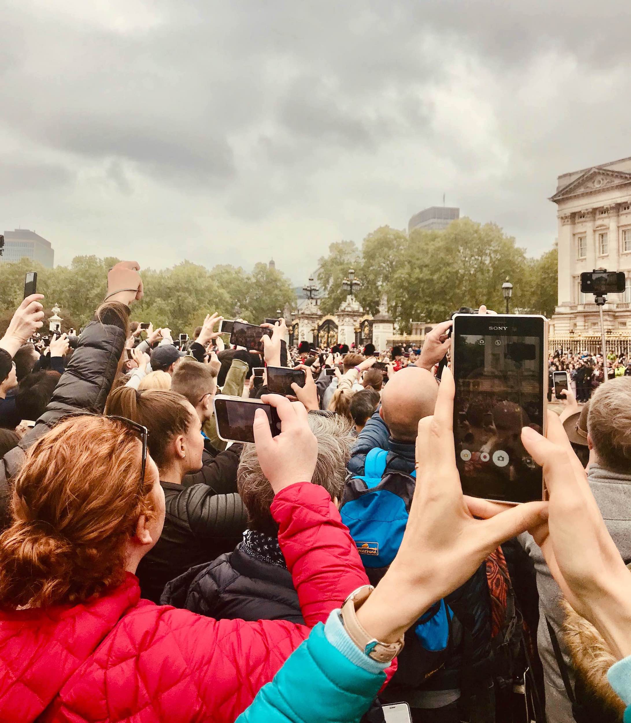 A sea of mobile phones Changing of the Guard Buckingham Palace