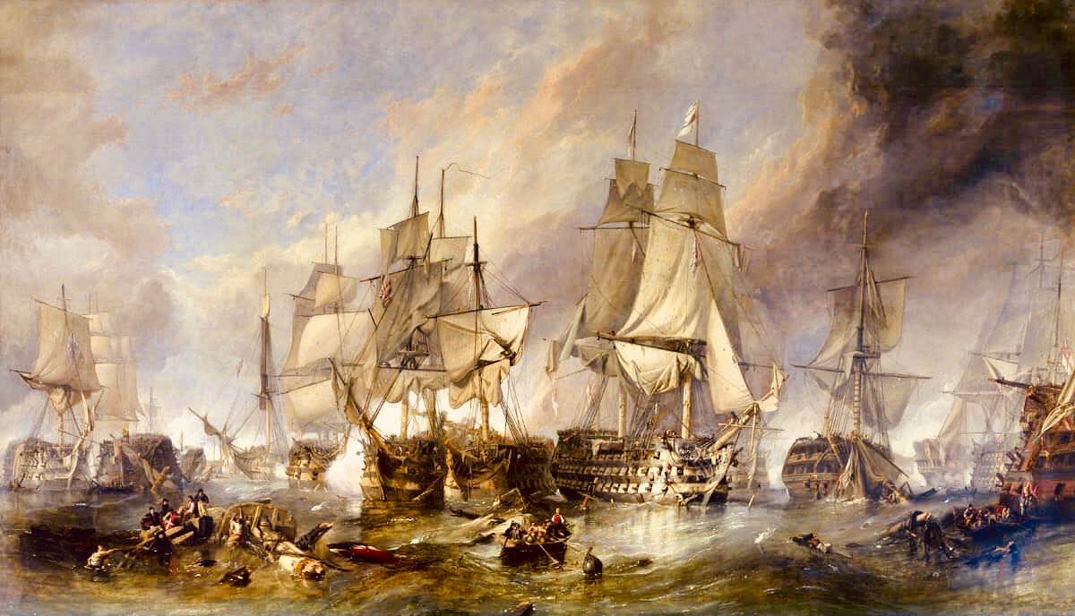 Battle of Trafalgar painting Clarkson Frederick Stanfield