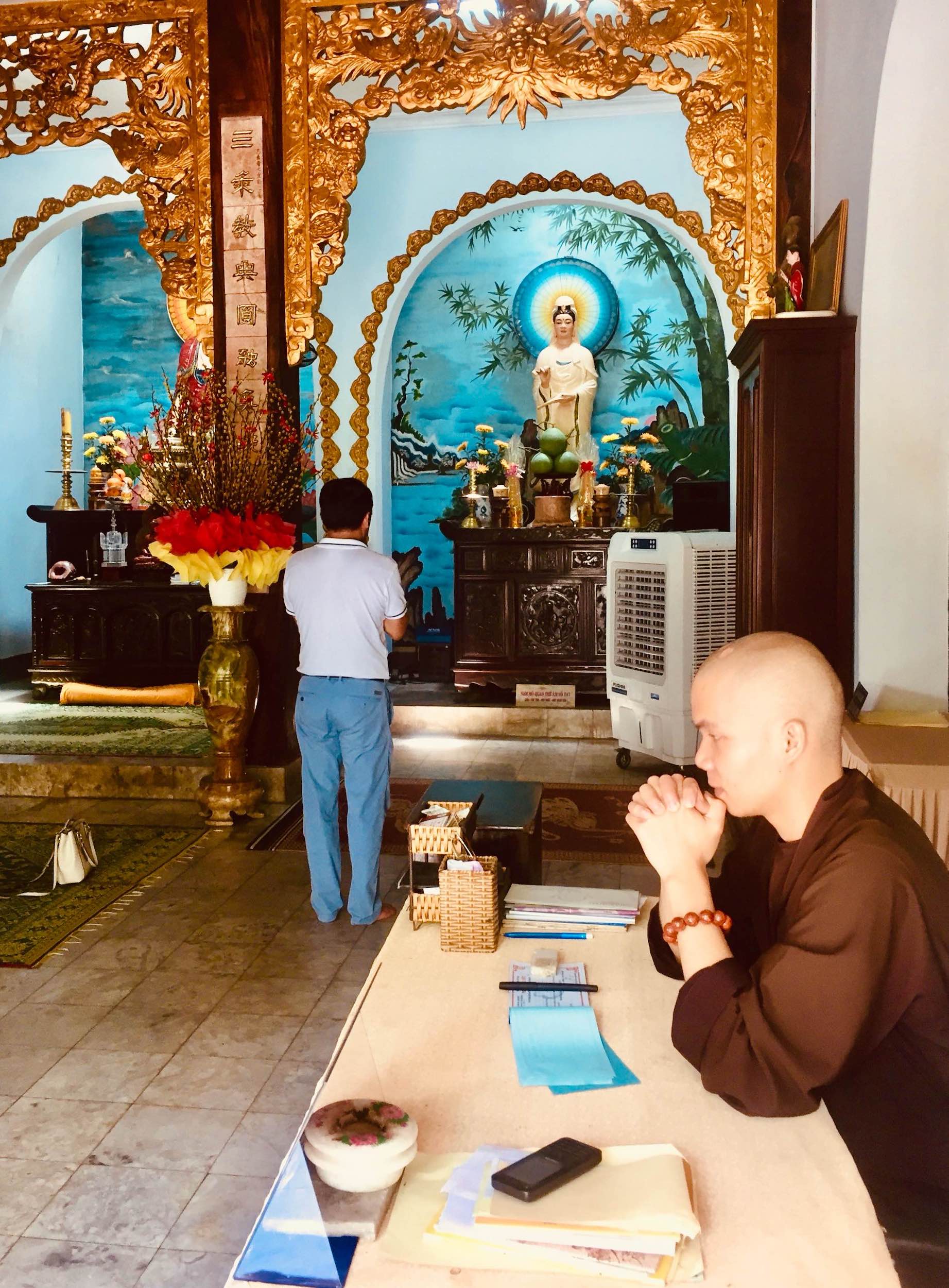 Inside Tham Thai Pagoda Danang Vietnam