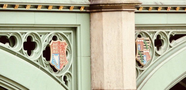 Victoria and Albert coat of arms Westminster Bridge