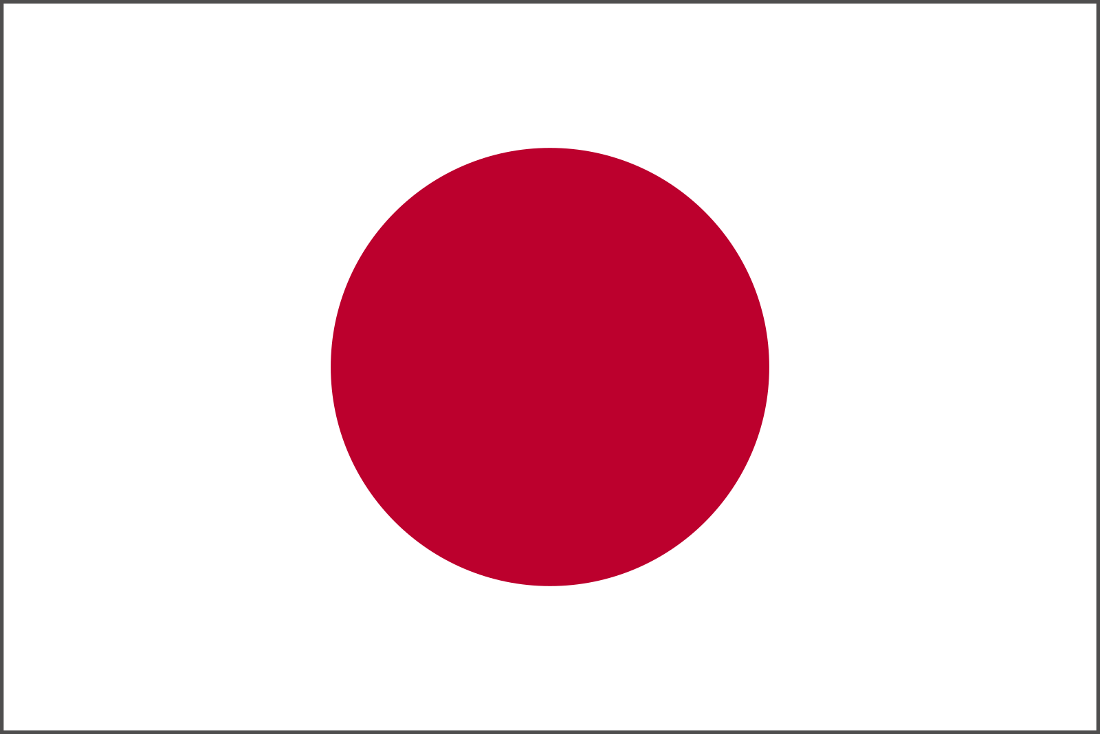 Bordered Japan flag.