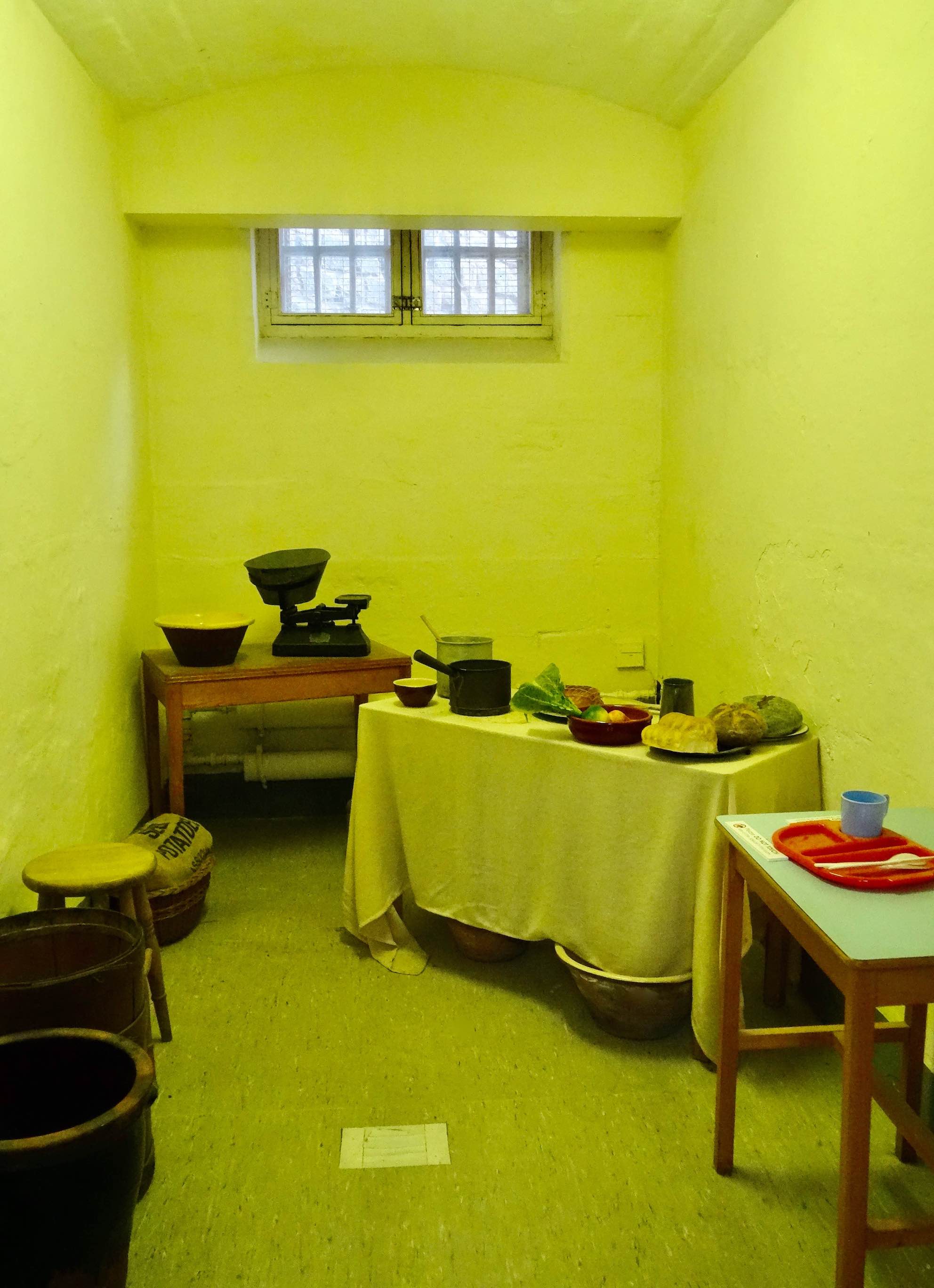 Pantry display Lancaster Castle Prison.