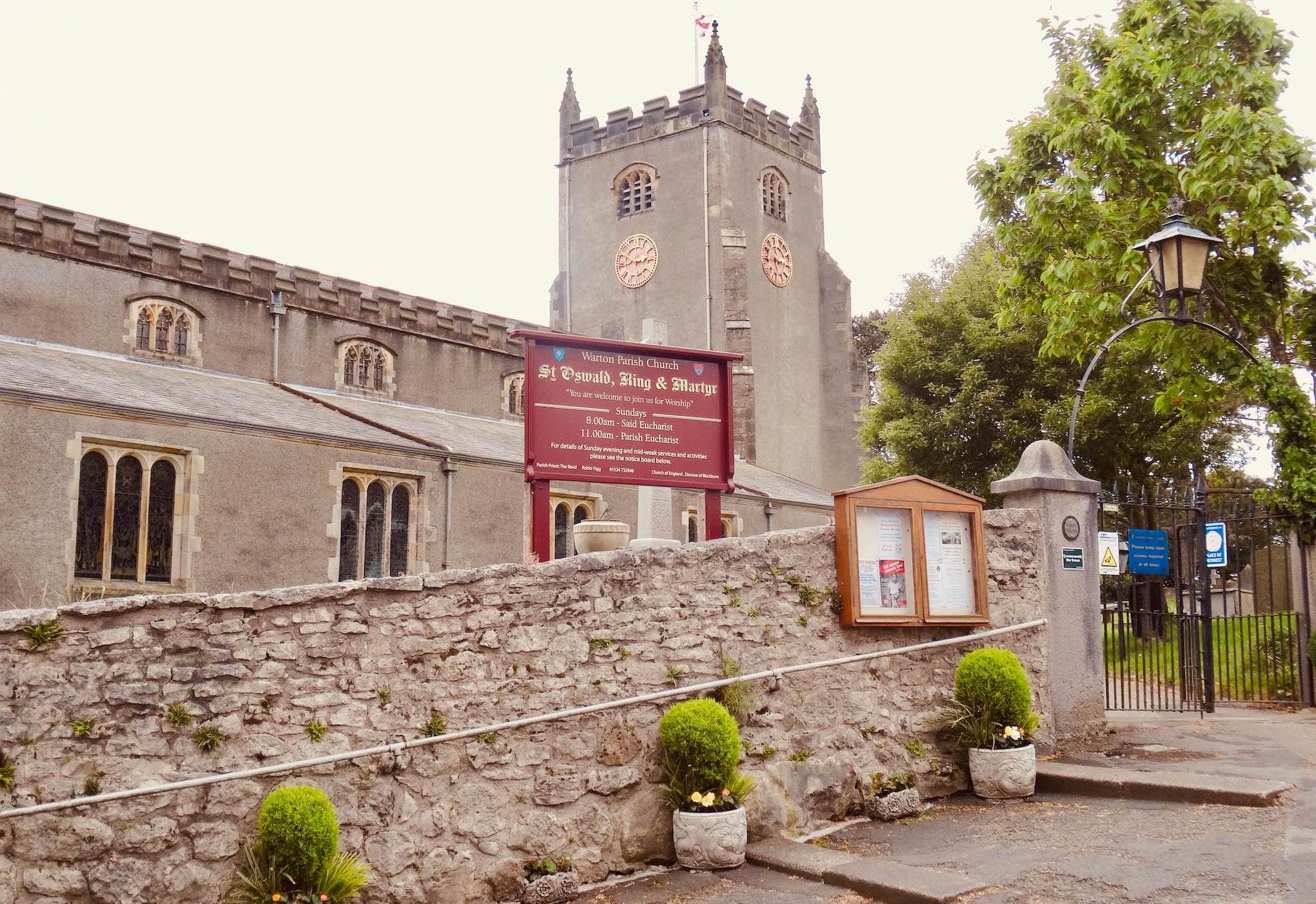 St Oswald's Church Warton village Lancashire