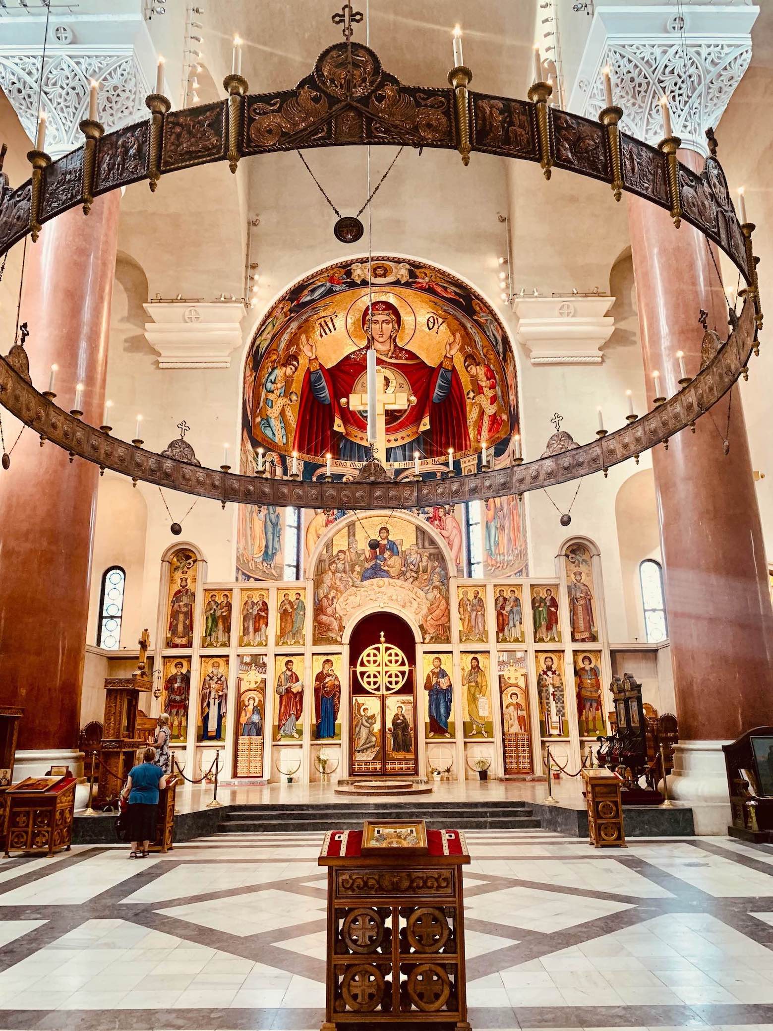 Inside St Mark's Orthodox Church Belgrade
