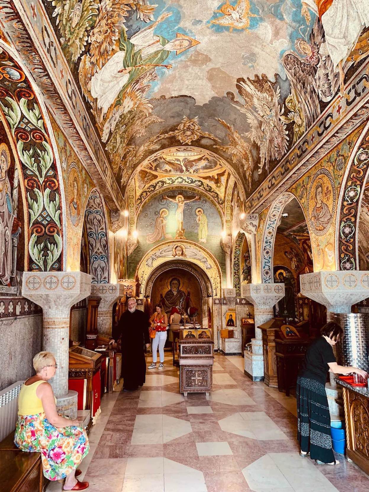 Inside St Petka's Church Belgrade.
