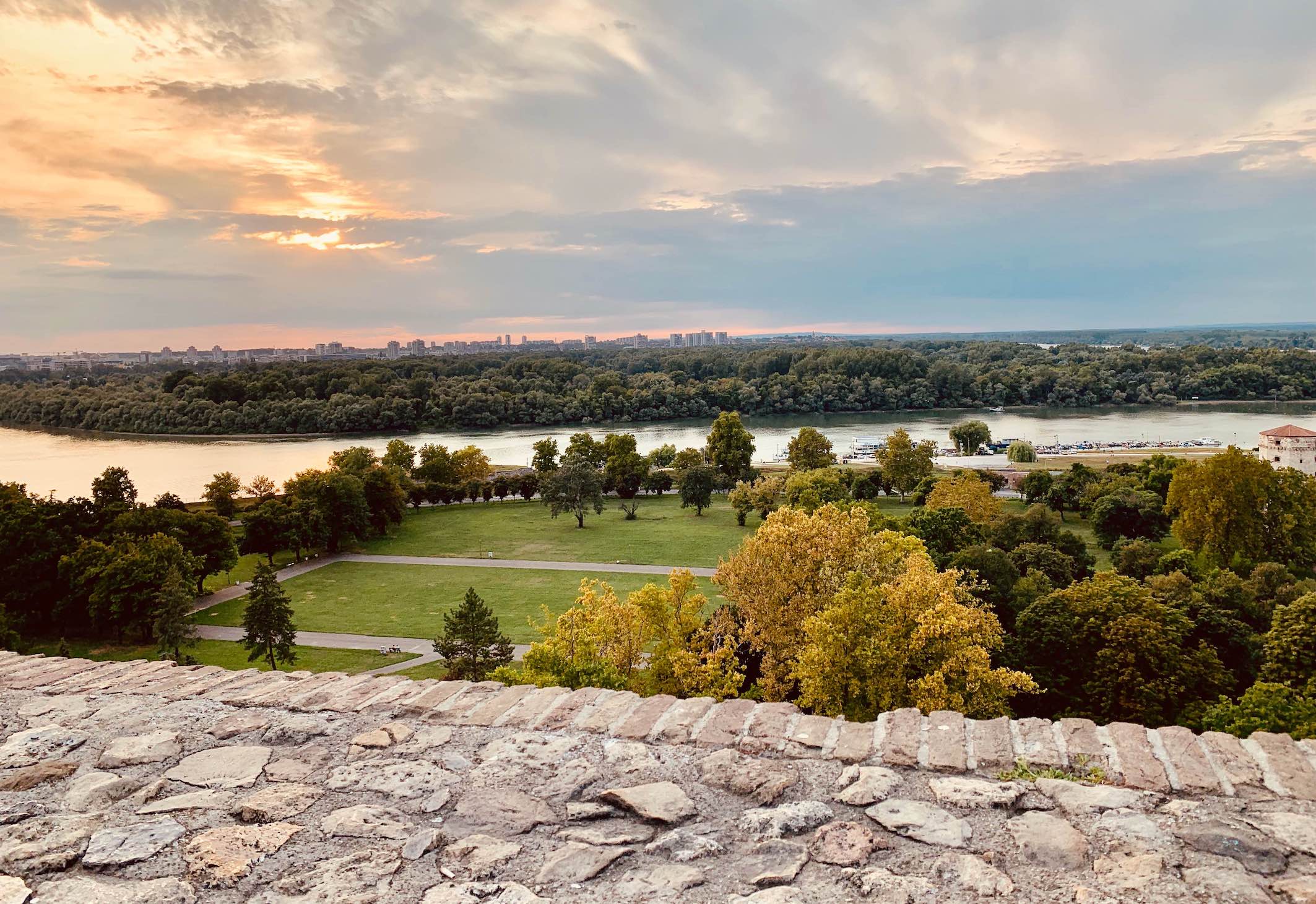 Views over the River Sava from Belgrade Fortress