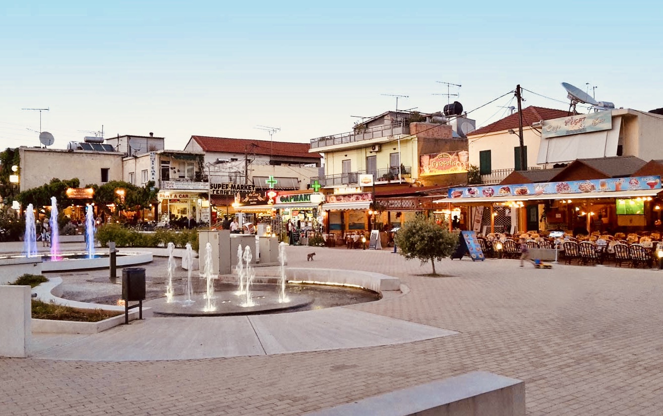 The main square in Georgioupolis Crete
