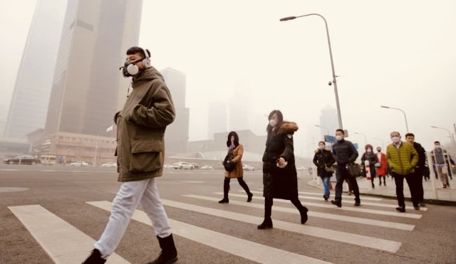 A smoggy day in Beijing.