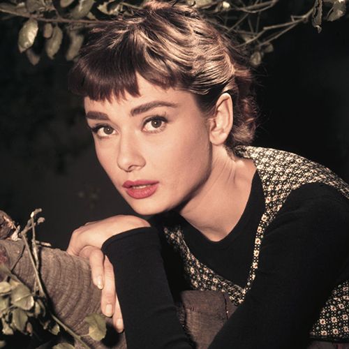 Photograph of Audrey Hepburn.