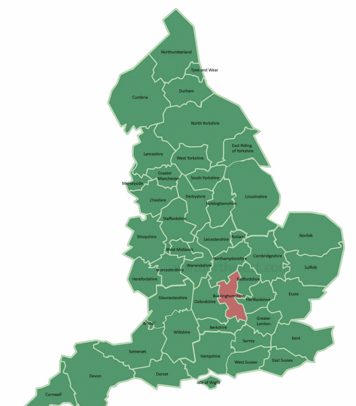 The English county of Buckinghamshire.