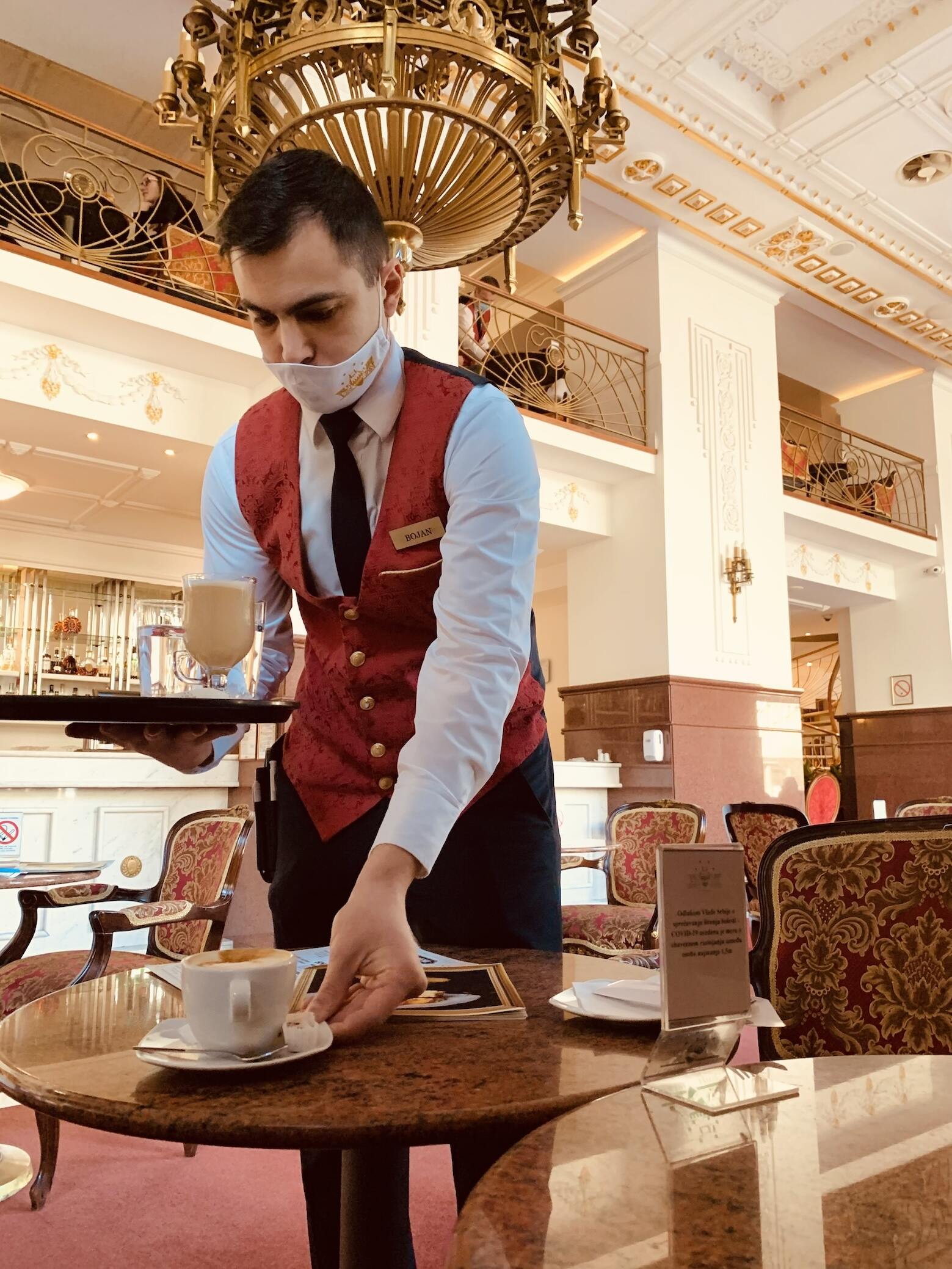 Coffee time at Hotel Moskva Belgrade.