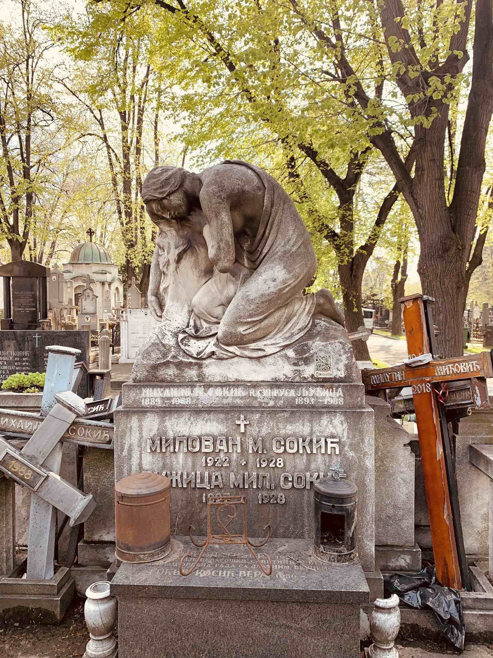 Family Sokić tomb by the Italian sculptor Giovanni Bertotto Belgrade New Cemetery
