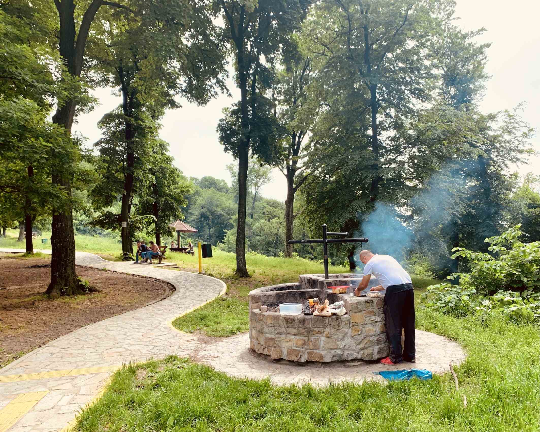 Barbecue time on Avala Mountain in Belgrade