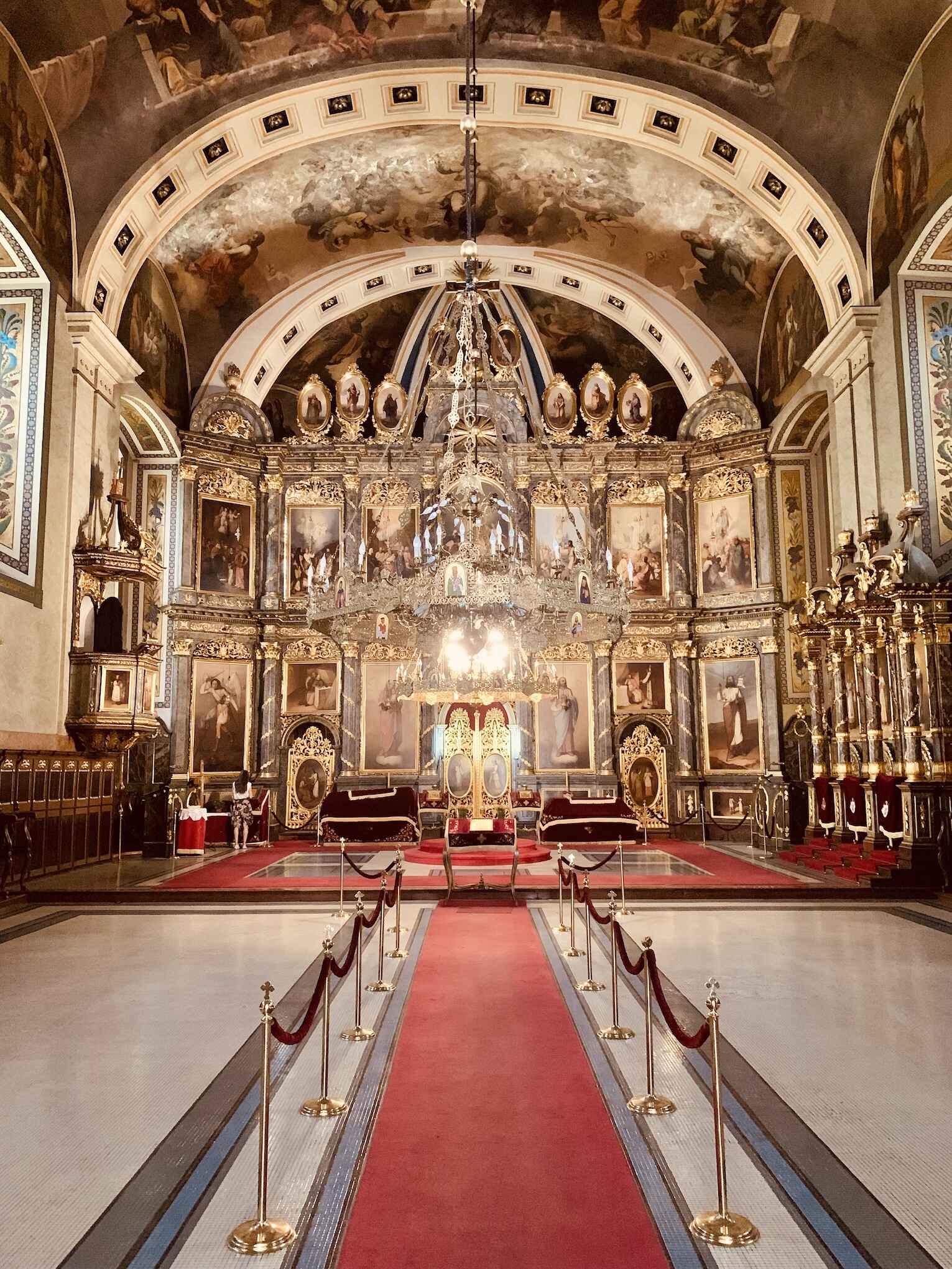 Inside St. Michael's Cathedral in Belgrade
