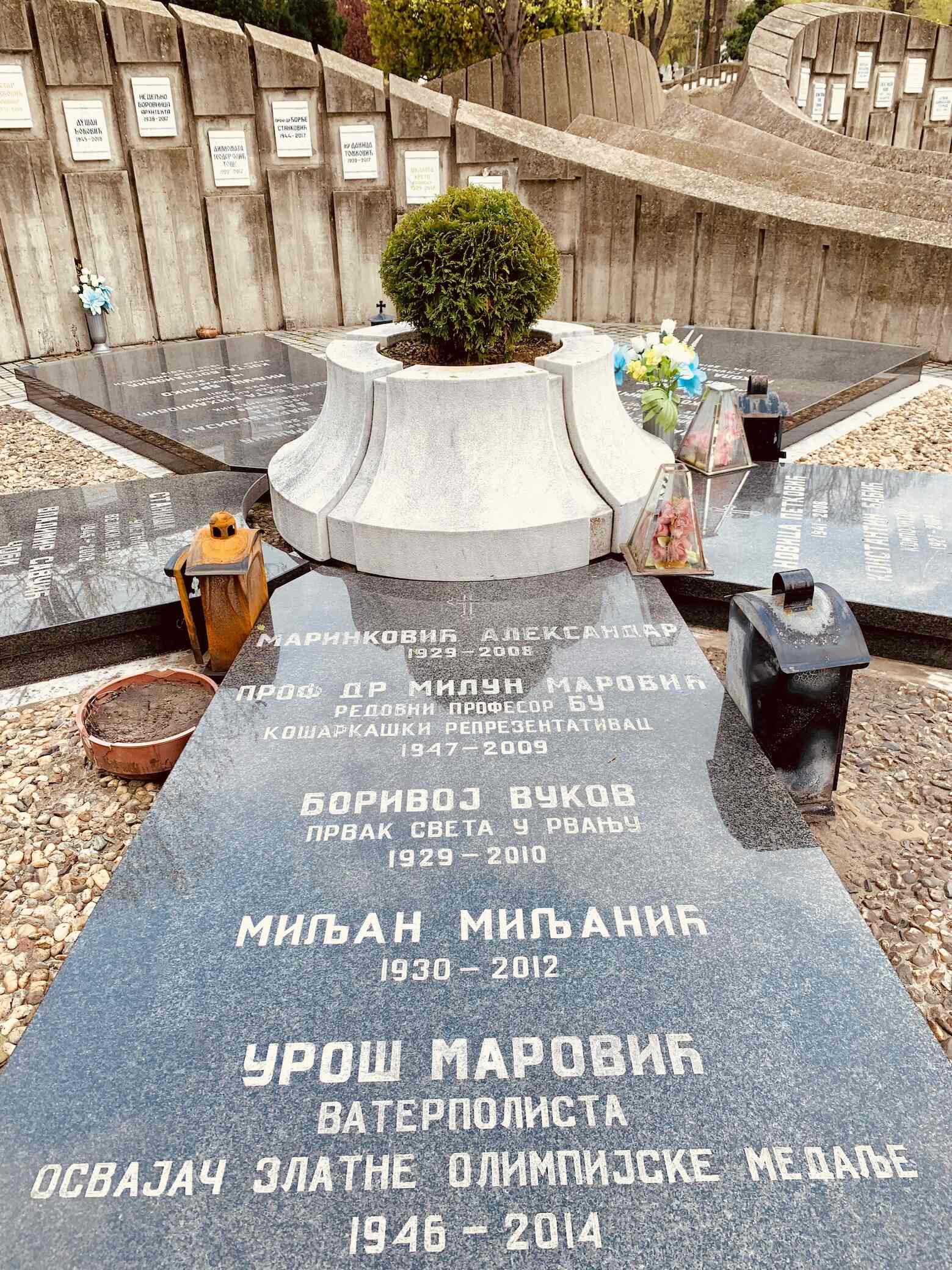 Serbia's great sportsmen, Belgrade New Cemetery.