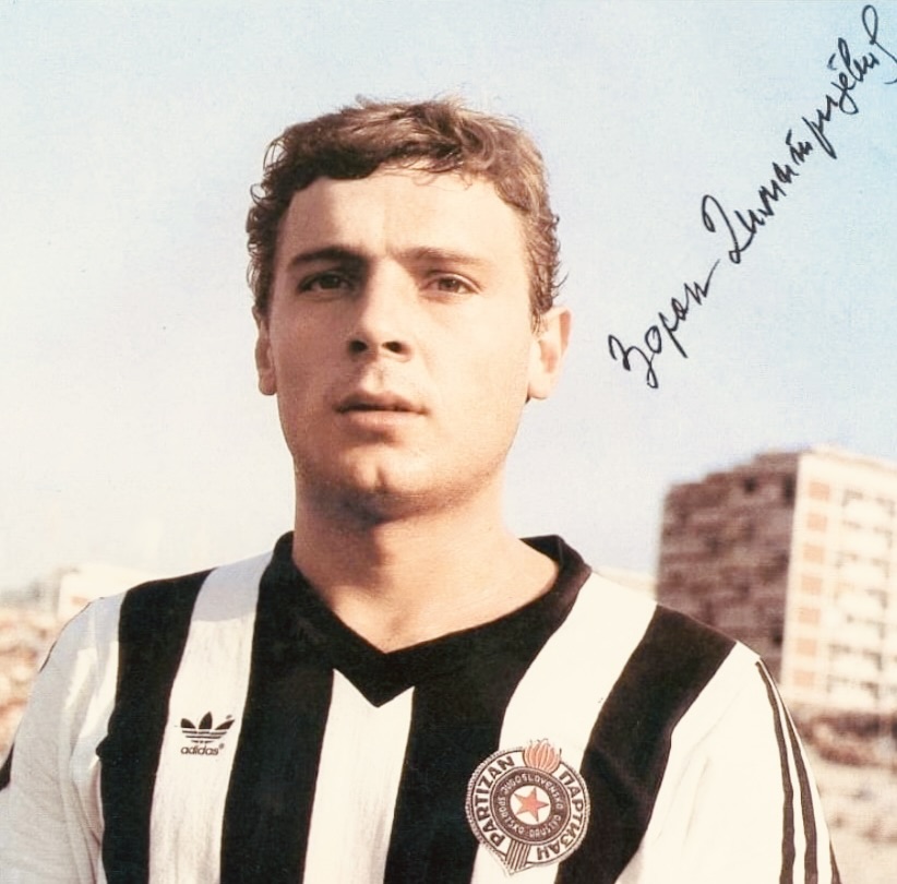 Signed photograph of the Serbian footballer Zoran Dimitrijević