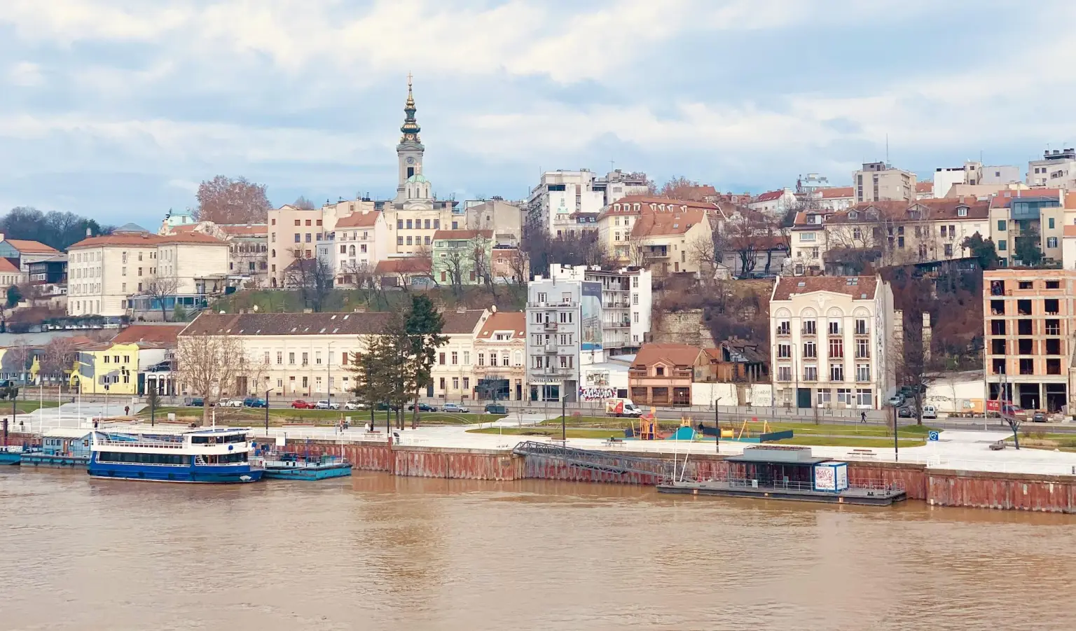 Views across Belgrade from Branko's Bridge